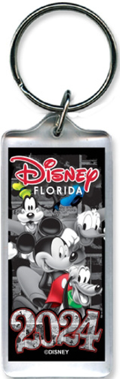 Picture of Disney Mickey And Pals 2024 Vintage Lucite Keychain Florida Namedrop