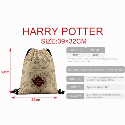 Picture of Harry Potter Marauders Map String Tote Bag