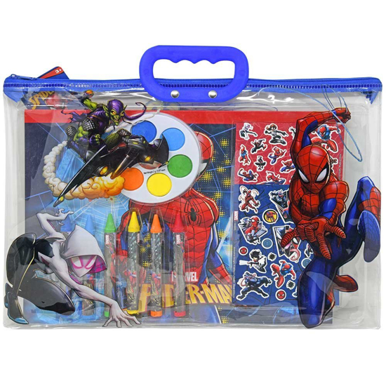 Picture of Spiderman Art Activity Stationery Gift Set in Zipper Tote Bag