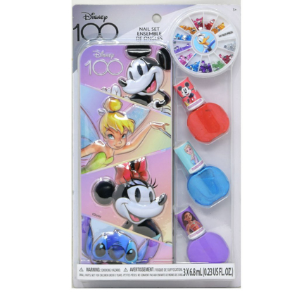 Picture of Disney 100th Nail Polish Set With Large Tin on Card