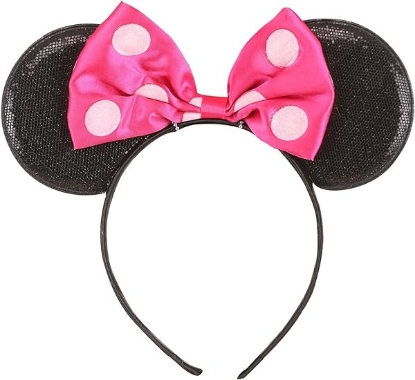 Picture of Disney Minnie Mouse Red And Pink Bow Ears Headband Costume Assorted