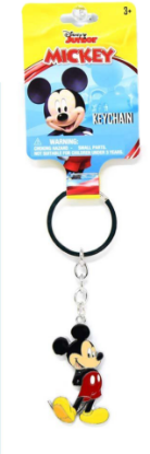 Picture of Mickey Figural Metal Keychain on Header Card in Display