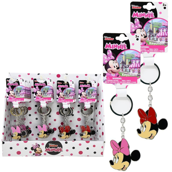 Picture of Minnie Head Metal Keychain on Header Card in Display