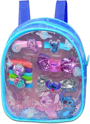 Picture of Disney Lilo and Stitch Hair Accessories Set  10 Pc Hair Bundle With Backpack