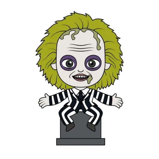 Picture of Beetlejuice Sitting on Tombstone 3D Foam Magnet