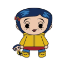 Picture of Coraline with Doll 3D Foam Magnet