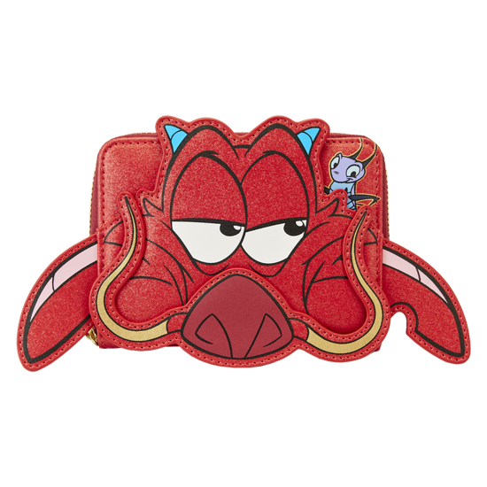 Picture of Loungefly Disney Mulan 25th Anniversary Mushu Glitter Cosplay Zip Around Wallet