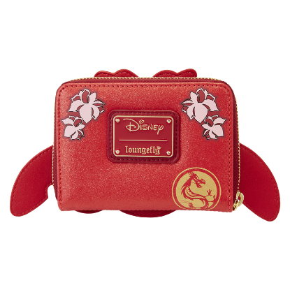 Picture of Loungefly Disney Mulan 25th Anniversary Mushu Glitter Cosplay Zip Around Wallet