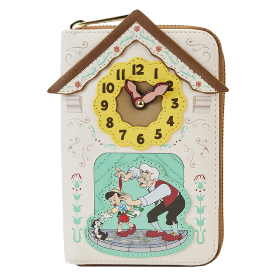 Picture of Loungefly Disney Pinocchio Cuckoo Clock Zip Around Wallet Limited Edition