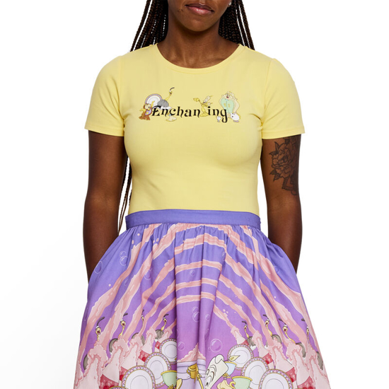 Picture of Loungefly Stitch Shoppe Disney Beauty and The Beast Enchanting Ariana Top Size Small
