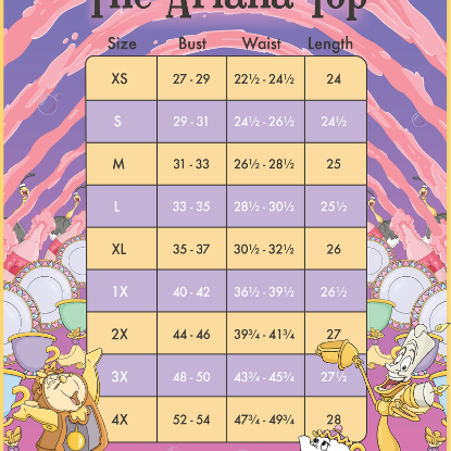 Picture of Loungefly Stitch Shoppe Disney Beauty and The Beast Enchanting Ariana Top Size XS