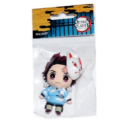 Picture of Demon Slayer Tanjiro Kamado with Mask Figure 3D Foam Magnet