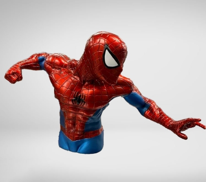 Picture of Spider-Man Metallic Paint Bust Figural Piggy Bank