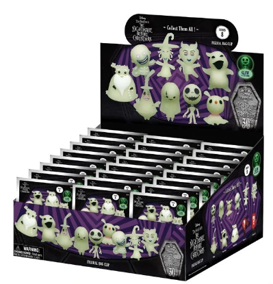 Picture of Nightmare Before Christmas Series 8 Glow In The Dark Bag Clips Random Mystery Bag