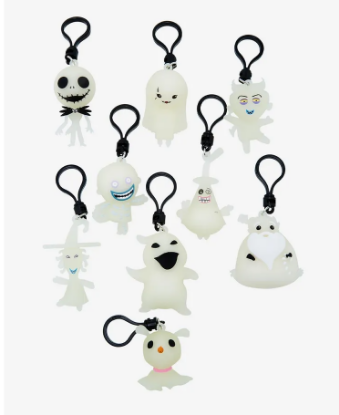 Picture of Nightmare Before Christmas Series 8 Glow In The Dark Bag Clips Random Mystery Bag