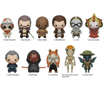 Picture of Star Wars Episode 1 The Phantom Menace Character Bag Clip Mystery Pack