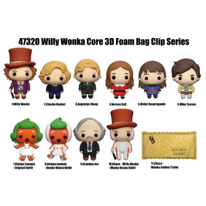Picture of Willy Wonka & The Chocolate Factory Figural Bag Clip Blind Pack