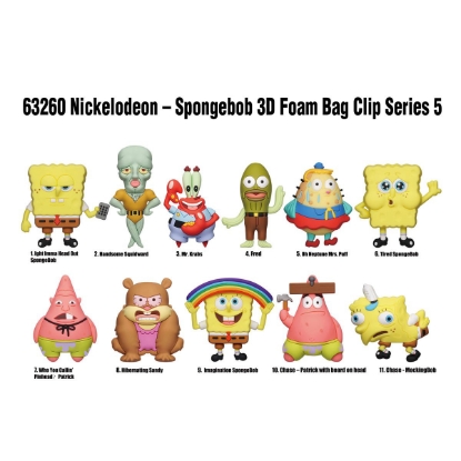 Picture of SpongeBob Nickelodeon Series 5 Figural Bag Clip Blind Pack