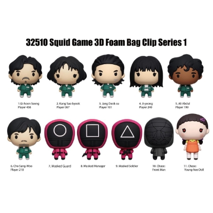 Picture of Squid Game Series 1 Figural Bag Clip Blind Pack