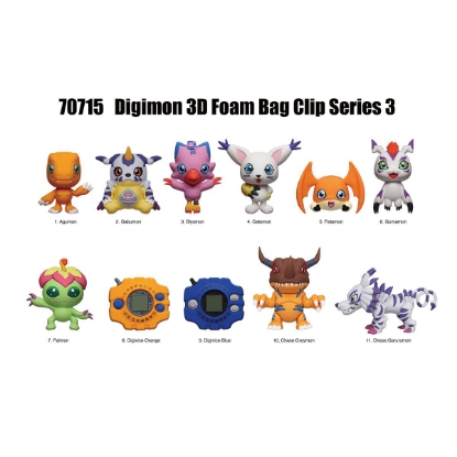 Picture of Digimon Series 3 Figural Bag Clip Blind Pack