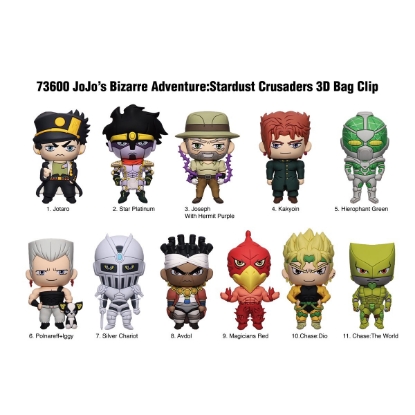 Picture of JoJo's Bizarre Adventure  Stardust Crusaders Figural Bag Clip Mystery Pack