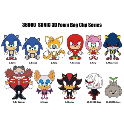 Picture of Sonic The Hedgehog Figural Bag Clip in Blind Bag
