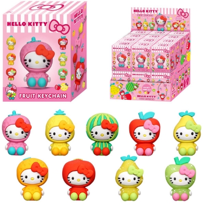 Picture of Hello Kitty Fruit Series Figural Bag Clip Keychain In Blind Pack