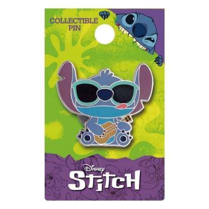 Picture of Disney Stitch Playing Ukulele Guitar Enamel Lapel Pin