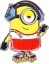 Picture of Minions Stuart On Roller Skates Enamel Pin