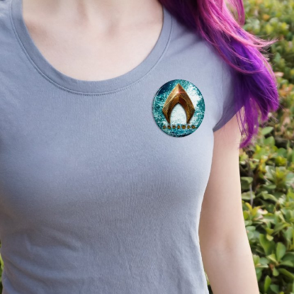 Picture of DC Comics Aquaman Logo Pinback Single Button Pin
