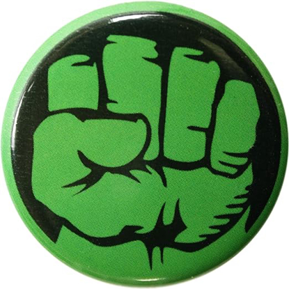 Picture of Marvel Hulk Fist 1.25 Inch Pinback Single Button Pin