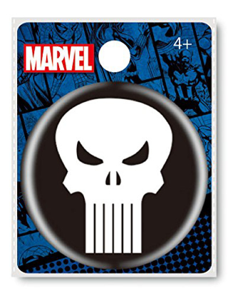 Picture of Marvel Punisher Comic Skull Logo  1.5 Inch Single Button Pin