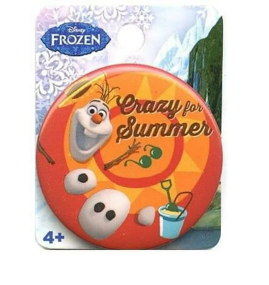 Picture of Disney Frozen Olaf Crazy For Summer 1.25 Inch Button Pin Badge
