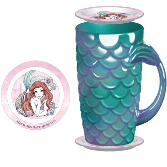 Picture of The Little Mermaid Ariel Fin Ceramic 15 Oz Mug with Cover