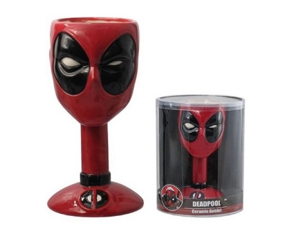 Picture of Marvel Deadpool Ceramic Goblet Molded Mug 10 Ounces Red