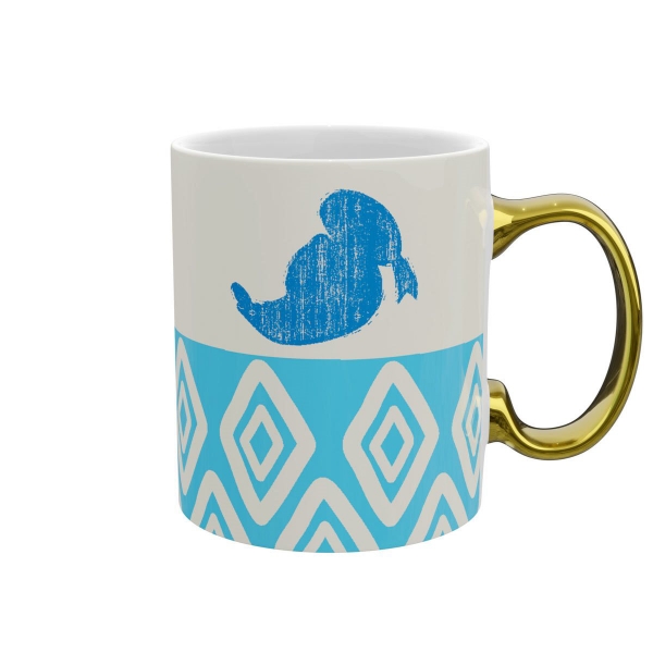 Picture of Disney Donald Duck With Gold Color Handle 11 Oz Ceramic Mug