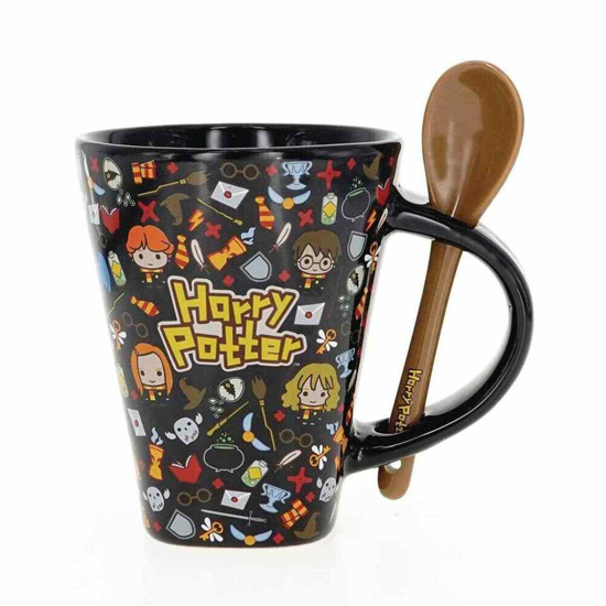 Picture of Harry Potter Kawaii Ceramic Cup With Spoon Black Color