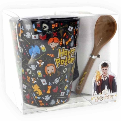 Picture of Harry Potter Kawaii Ceramic Cup With Spoon Black Color