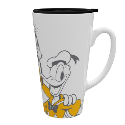 Picture of Mickey Goofy Donald Mug with Lid Ceramic Mug 15 Oz White