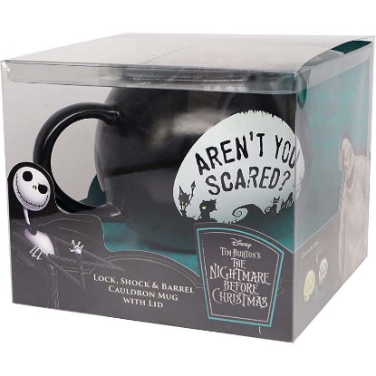 Picture of Nightmare Before Christmas Lock Shock and Barrel Cauldron Mug 14 Oz Black