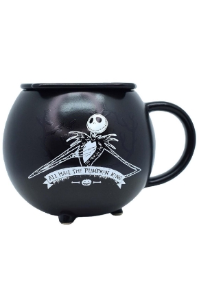 Picture of Nightmare Before Christmas Jack Cauldron 14 Oz Mug With Cover Black