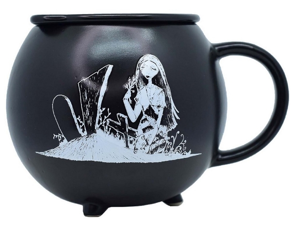 Picture of Nightmare Before Christmas Sally Cauldron Mug With Cover 14 Oz Black