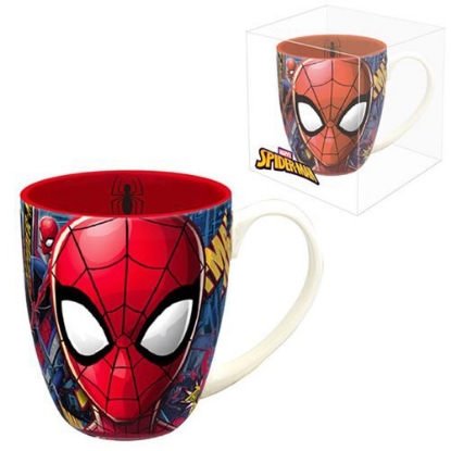 Picture of Marvel Spider Man Comics Illustration Action 12 Ounce Ceramic Red Mug