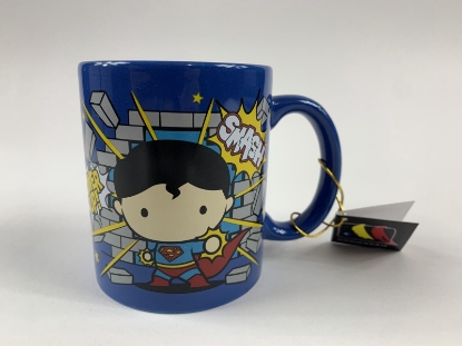 Picture of DC Comics Superman Chibi Character and Symbol 11 Oz Ceramic Mug Blue