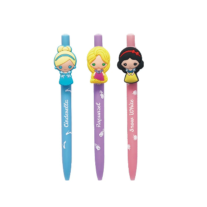 Picture of Disney Princess 3 Pack Soft Touch Ball Pen Set Cinderella Rapunzel Snow White