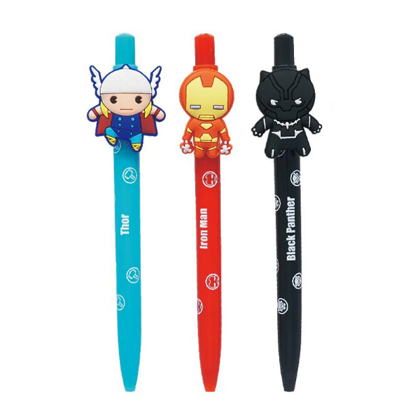 Picture of Marvel Avengers 3 Pack Ballpoint Pens Black Panther Thor Ironman