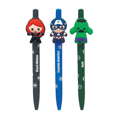 Picture of Marvel Avengers 3 Pack Ballpoint Pens Hulk Captain America Black Widow
