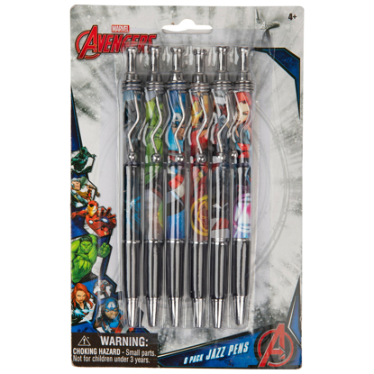 Picture of Marvel Avengers Characters 6 Pack of Jazz Pens