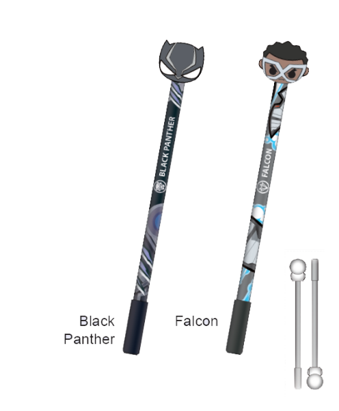 Picture of Marvel Avengers Topper 2 Pack Novelty Gel Pen Black Panther & Falcon
