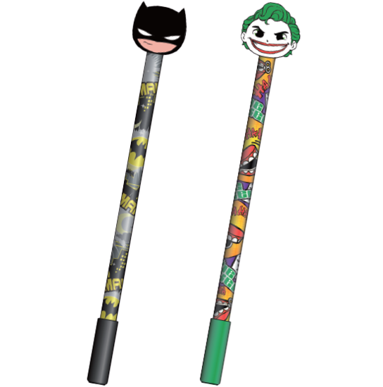 Picture of Dc Comics Justice League Topper 2 Pack Novelty Gel Pen Batman & Joker